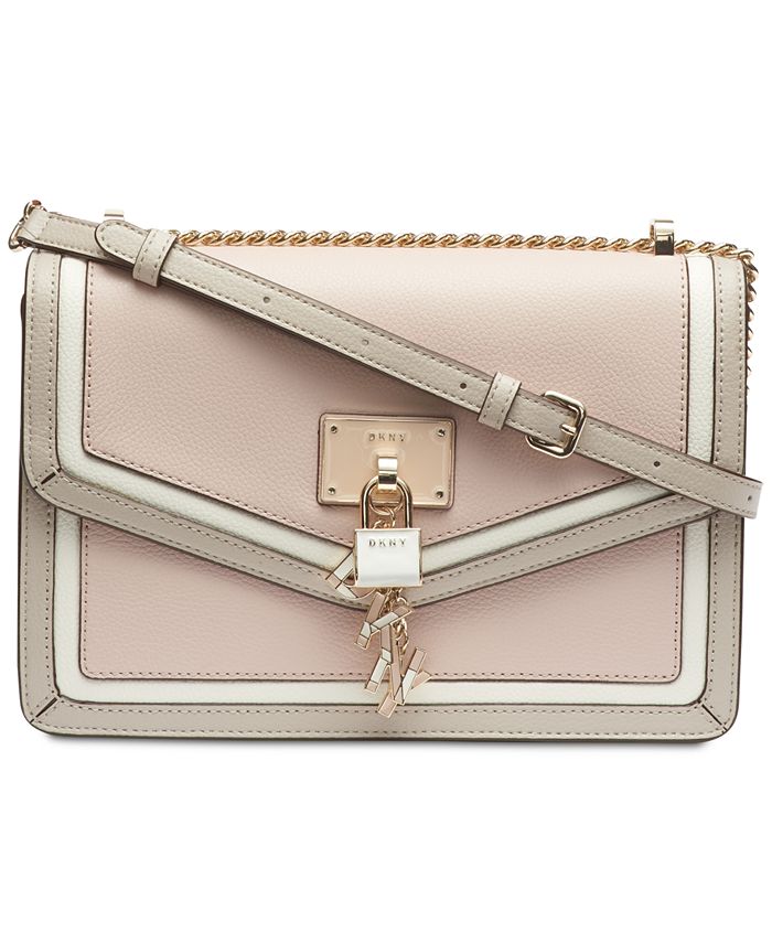 DKNY Elissa Leather Shoulder Flap, Created for Macy's - Macy's