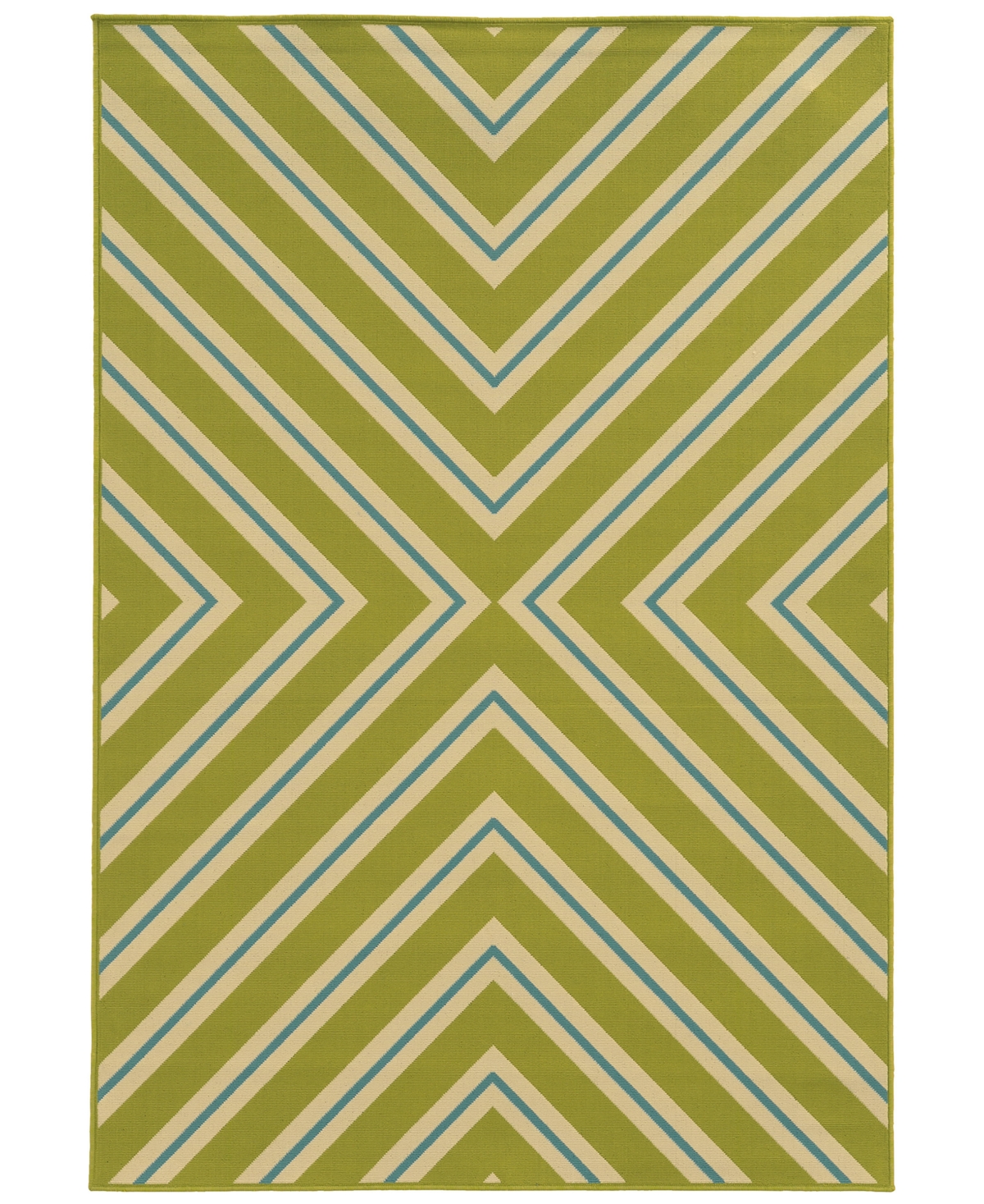 Oriental Weavers Riviera 4589 6'7in x 9'6in Indoor/Outdoor Area Rug - Green/Blue