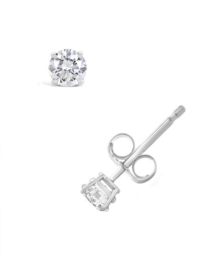 image of Certified Round Diamond Stud Earrings (1/4 ct. t.w.) in 14k White Gold or Yellow Gold