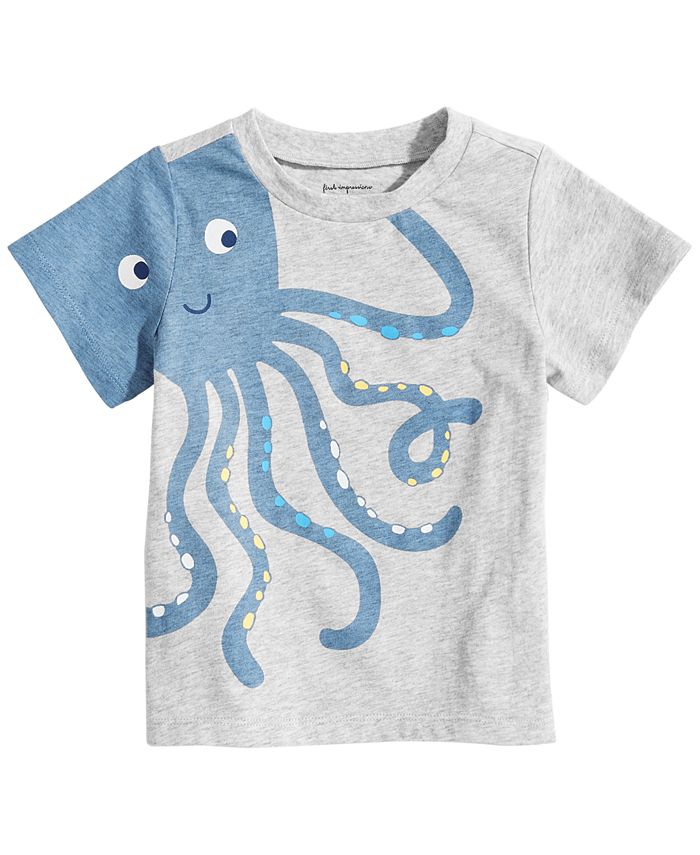 First Impressions Baby Boys Octopus Graphic T-Shirt, Created for Macy's ...