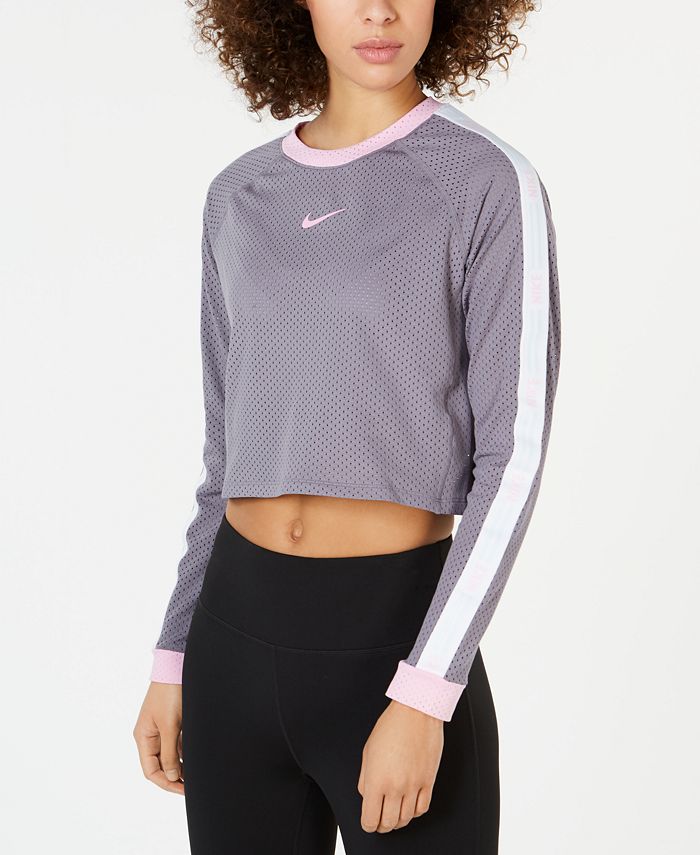 Nike Women's Hyper Femme Cropped Running Top - Macy's