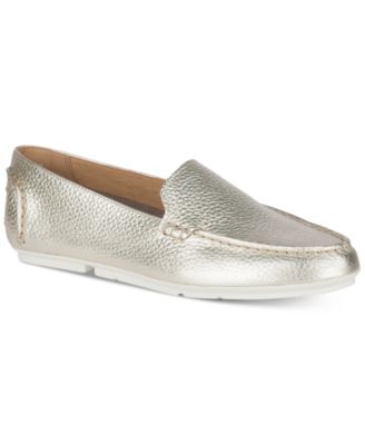 sperry silver slip on