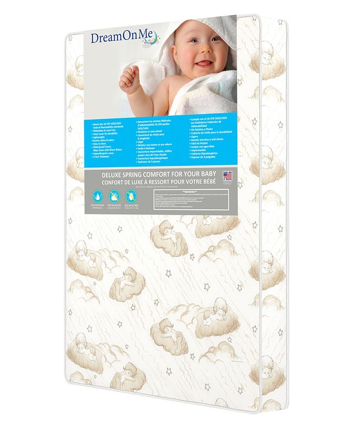Dream On Me 3" Spring Coil Portable Crib Mattress Macy's