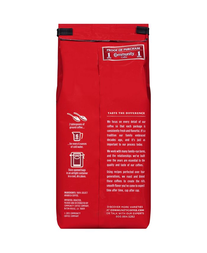 Community Coffee Half Caff MediumDark Roast Premium Ground Coffee, 12 Oz 6 Pack Macy's