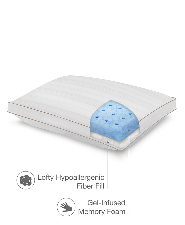 SensorPEDIC IdeaLOFT Memory Foam & Fiber Gusseted Bed Pillow Macy's