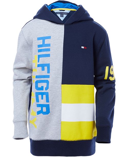 Tommy Hilfiger Toddler Boys Pieced Pullover Hoodie & Reviews
