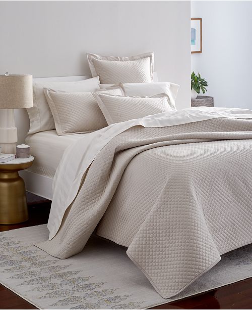Charter Club Cotton 3Pc Quilted King Coverlet, Created for Macy's