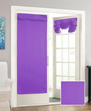 Eclipse Tricia Thermapanel Room-darkening Window Door Panel, 26" X 68" In Purple
