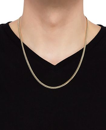 Italian Gold - Curb Link 22" Chain Necklace in 14k Gold