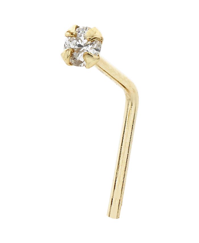 Rhona Sutton Bodifine 14K Gold Diamond Accent Nose Stud - Macy's