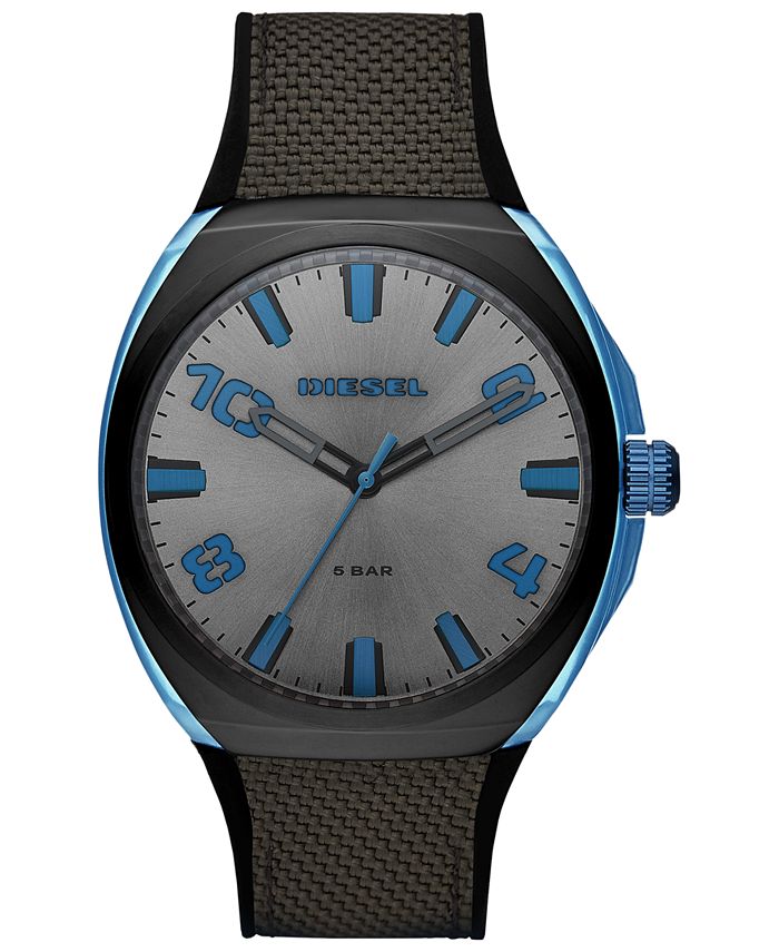 men's automatic 5 sports gray nylon strap watch 40mm