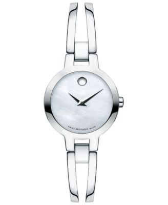 Movado - Women's Swiss Amorosa Stainless Steel Bangle Bracelet Watch 24mm