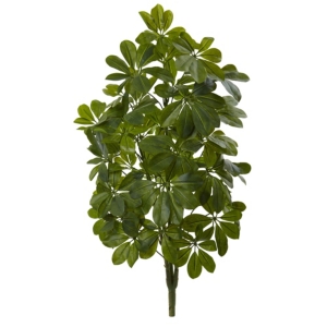 Nearly Natural 32" Green Baby Schefflera Artificial Plant Real Touch, Set Of 2