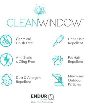Clean Window - Textured Slub Stripe Anti-Dust Curtain Panel Collection