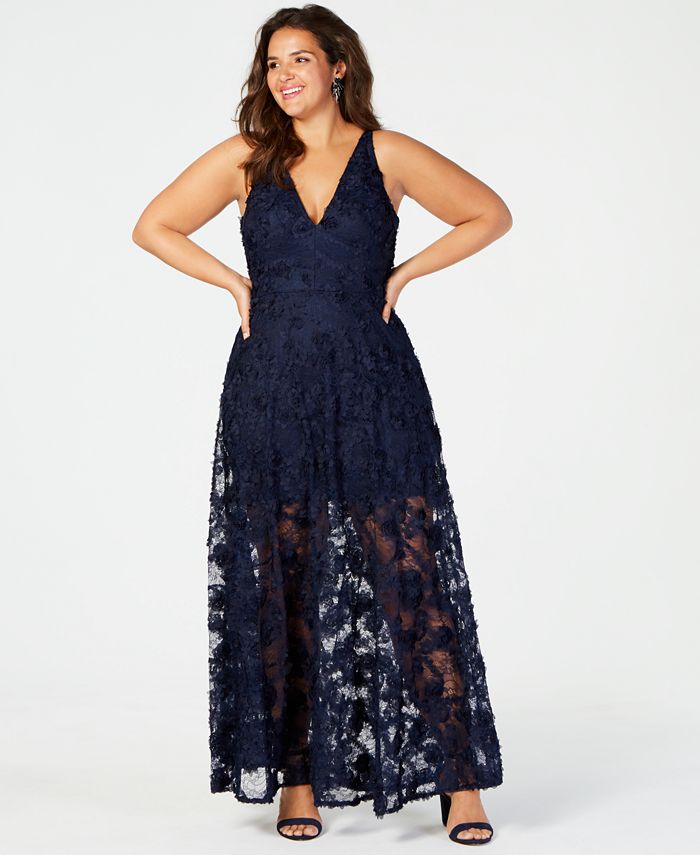 Xscape plus size floral outlet gown