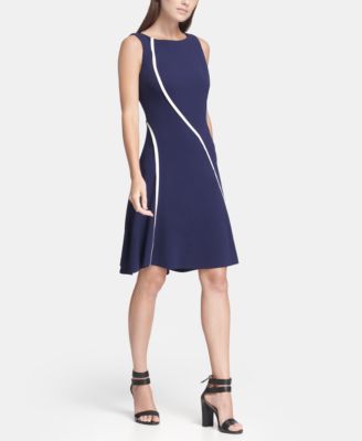 DKNY - Piped Seam Fit and Flare, Created for Macy's