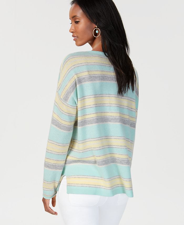 Charter Club Cashmere Striped Sweater, Created for Macy's & Reviews ...