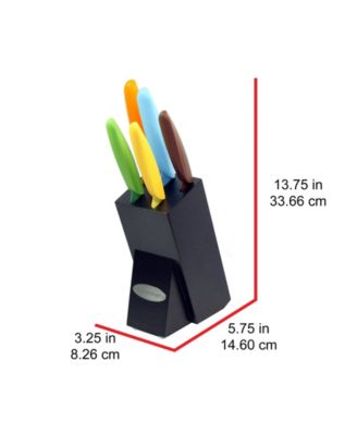 6-Piece Non-Stick Coating knife set with Block