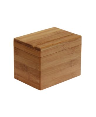 Bamboo Recipe Box with Divider