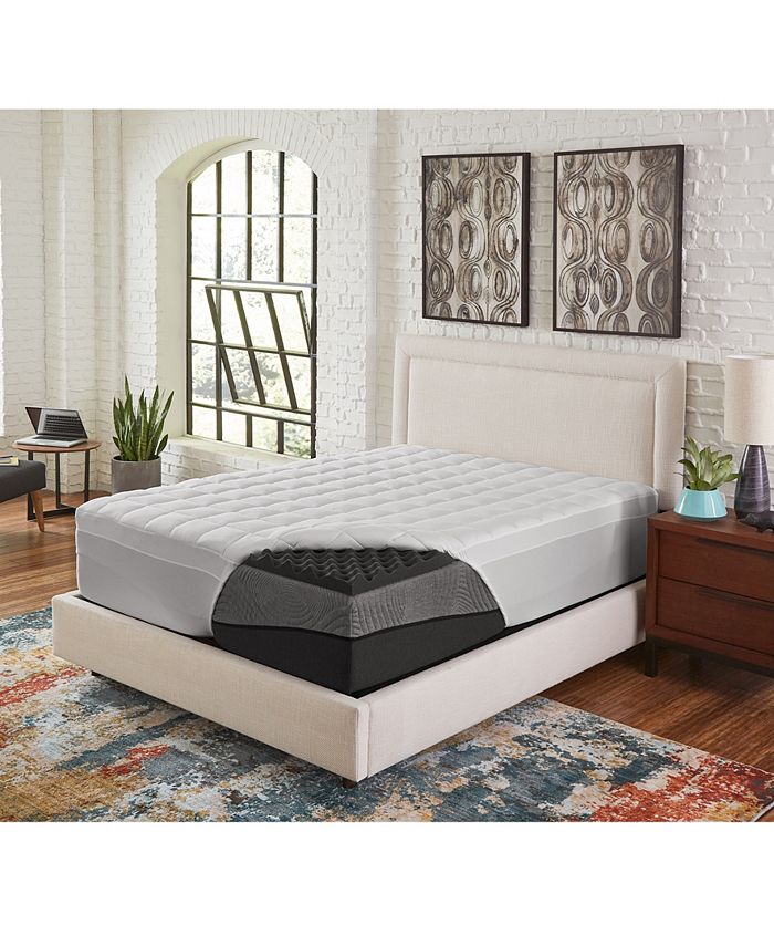 Future Foam 5" Comfort Loft Big Bump Convoluted Ebonite Queen Memory