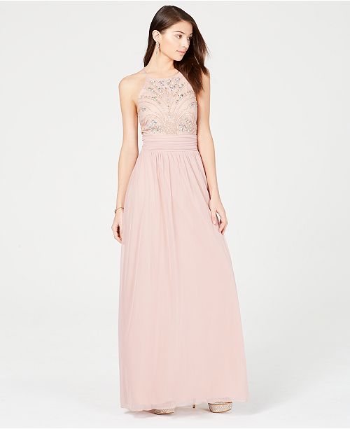 Speechless Juniors Beaded Chiffon Gown Created For Macy S