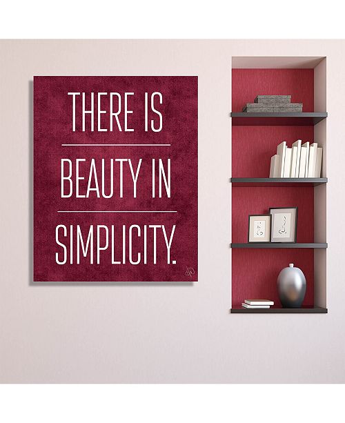 Creative Gallery There Is Beauty In Simplicity On Burgundy 20 X 24 Metal Wall Art Print Reviews Wall Decor Home Decor Macy S