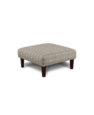 Shop Furniture Of America Gauthier Square Fabric Ottoman In Grey