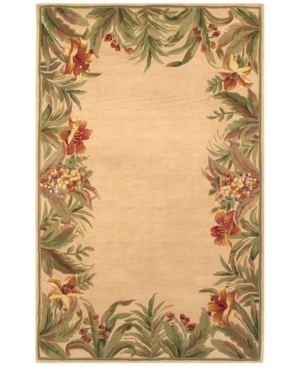 Kas Sparta Rainforest 3151 Ivory 7'9" X 9'6" Area Rug In 3151 Ivory