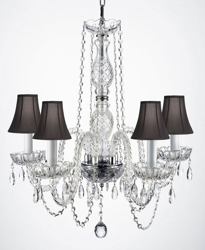 Harrison Lane Empress Crystal 5Light Crystal Chandelier with Black