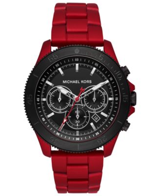 michael kors red mens watch