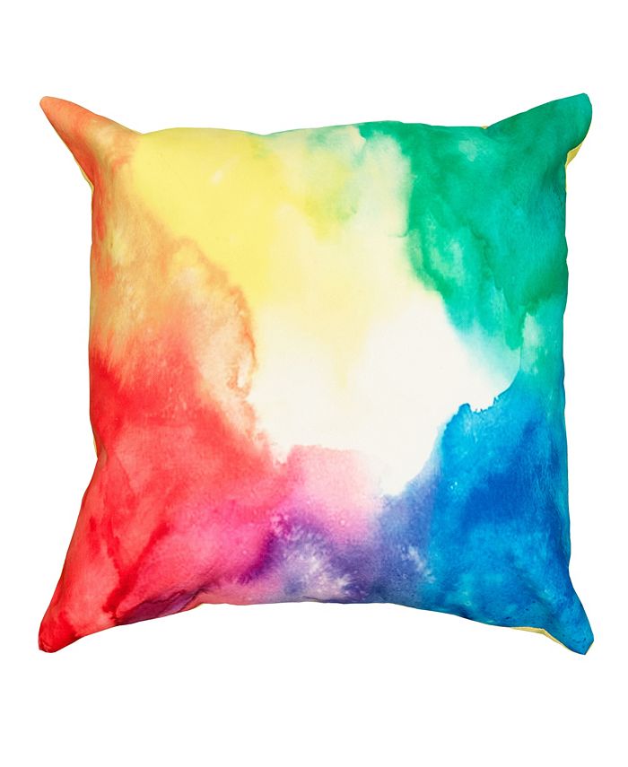 LR Home Primary Watercolor Indoor-Outdoor Throw Pillow - Macy's