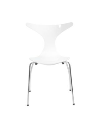 Frida Stacking Side Chair with Chrome Legs - Set Of 4 - Macy's