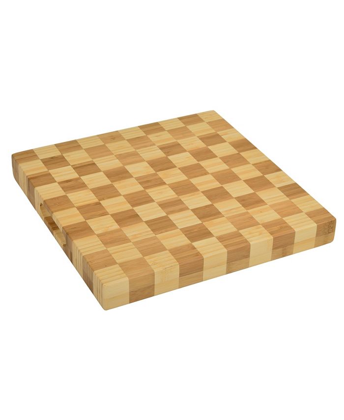 Picnic At Ascot Bamboo Checker Board Design Butcher Block Cheese Board