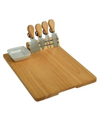 Windsor hardwood Cheese Board Set -Tools, Cheese Markers, Bowl