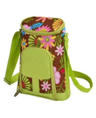 - 2 Bottle Wine Cooler Tote with Cheese Board, Knife, Corkscrew