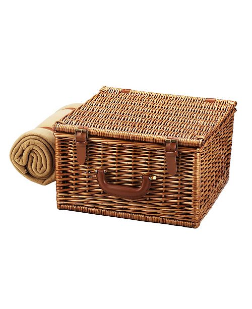 Picnic At Ascot Cheshire EnglishStyle Willow Picnic Basket for 4 with Blanket & Reviews Home