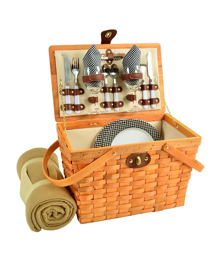 Picnic At Ascot Frisco Traditional American Style Picnic Basket