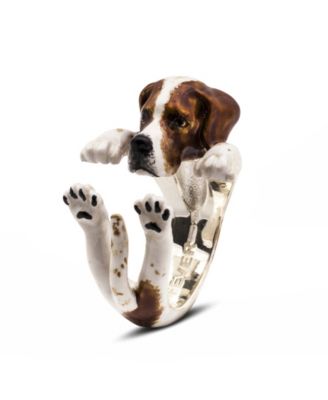 Pointer Hug Ring in Sterling Silver and Enamel - Macy's