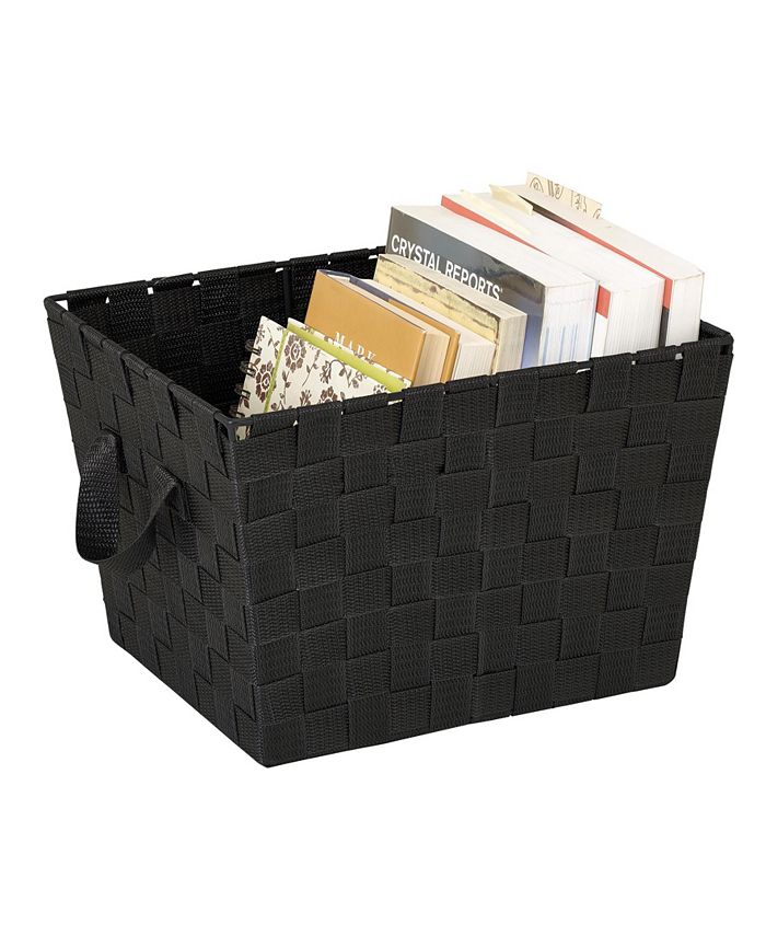 Simplify Small Woven Storage Bin in Black Macy's