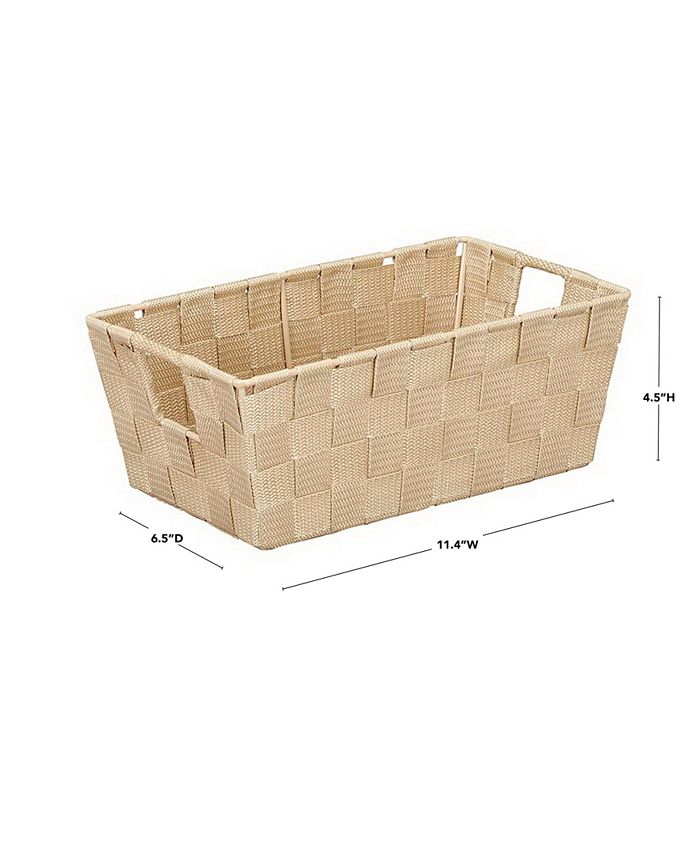 Simplify Small Woven Storage Shelf Bin in Ivory Macy's