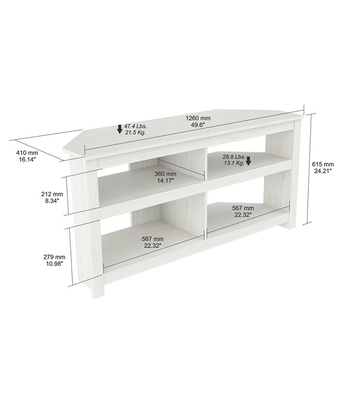 Inval America 60" Corner TV Stand & Reviews Furniture Macy's