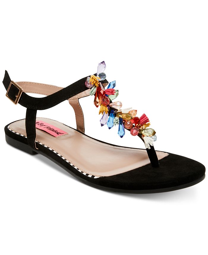 Betsey Johnson Rosita Flat Sandals & Reviews - Sandals - Shoes - Macy's