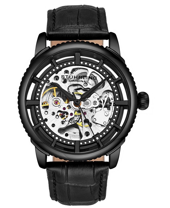 Stuhrling black alligator sale
