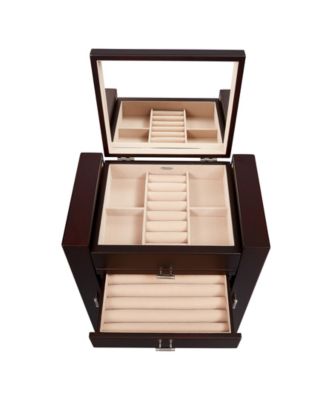 Geneva Upright Wooden Jewelry Box