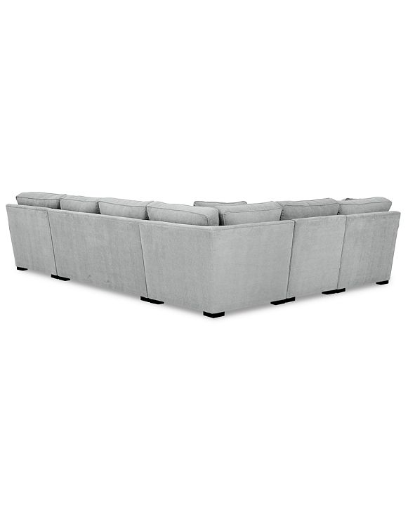 Furniture Radley 5Pc. Fabric Sectional Sofa with Apartment Sofa with