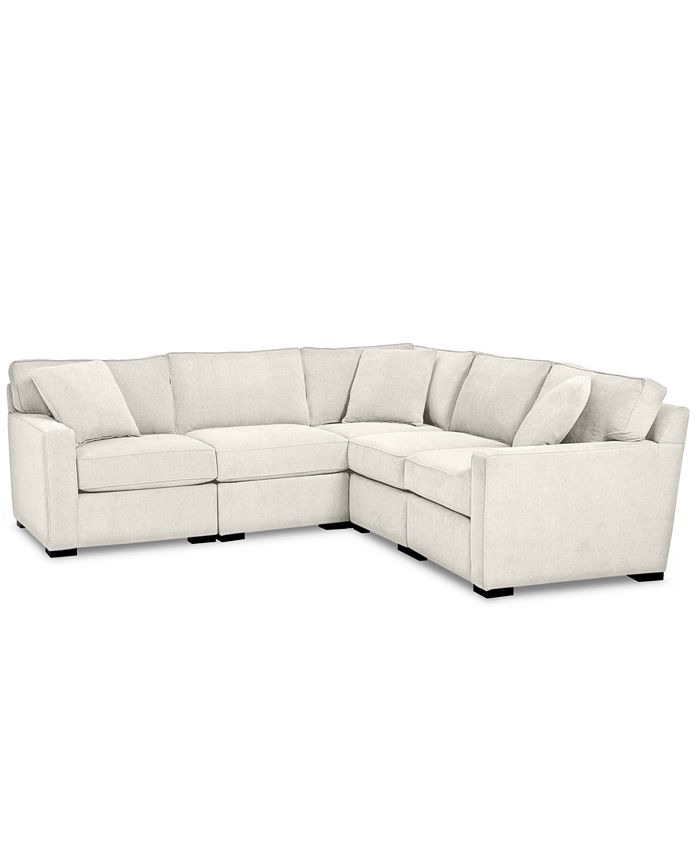 Furniture Radley Fabric 5Pc. Sectional Sofa with Corner Piece, Created