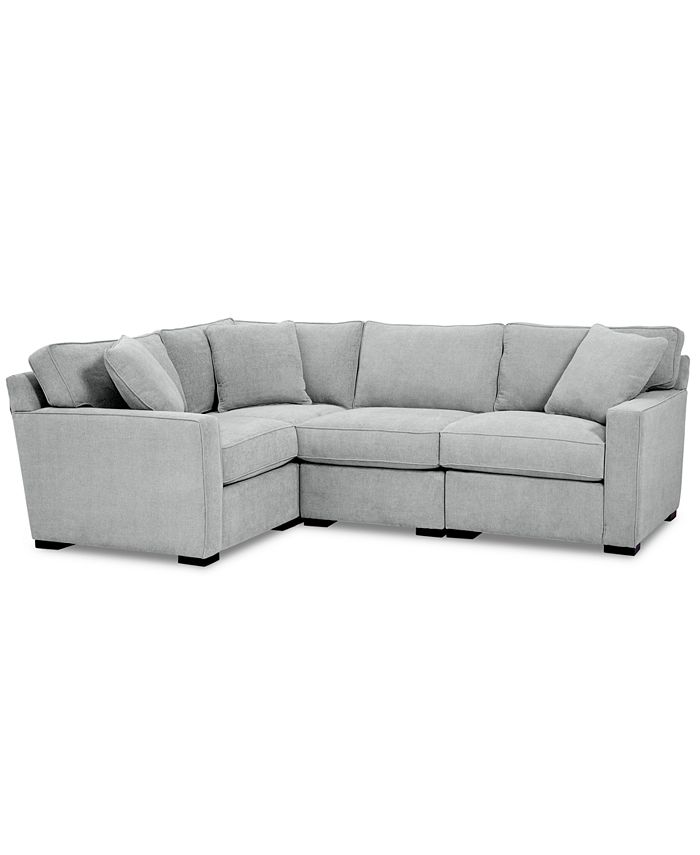 Furniture Radley Fabric 4Pc. Sectional Sofa with Corner Piece, Created