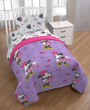 Disney Minnie Mouse Purple Love Full 5-pc. Bed In A Bag Bedding