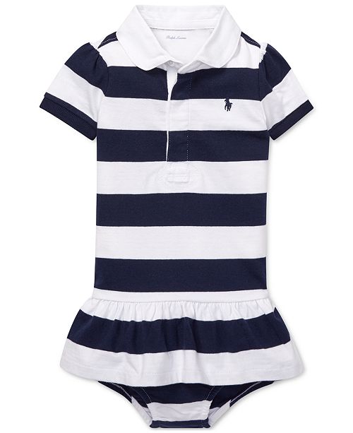 Polo Ralph Lauren Baby Girls Cotton Jersey Rugby Dress Reviews All Girls Dresses Kids Macy S