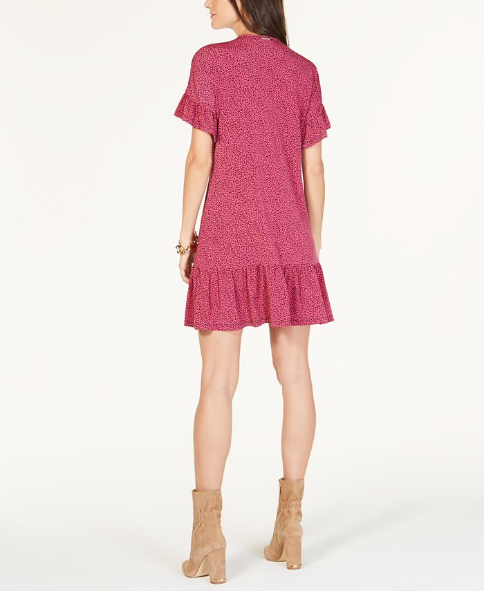Michael Kors Petite Printed Chain LaceUp Dress Macy's